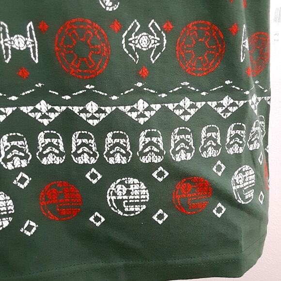 Disney Parks Star Wars Stormtrooper Holiday Sweater T Shirt Youth Size L NWT - Picture 4 of 10